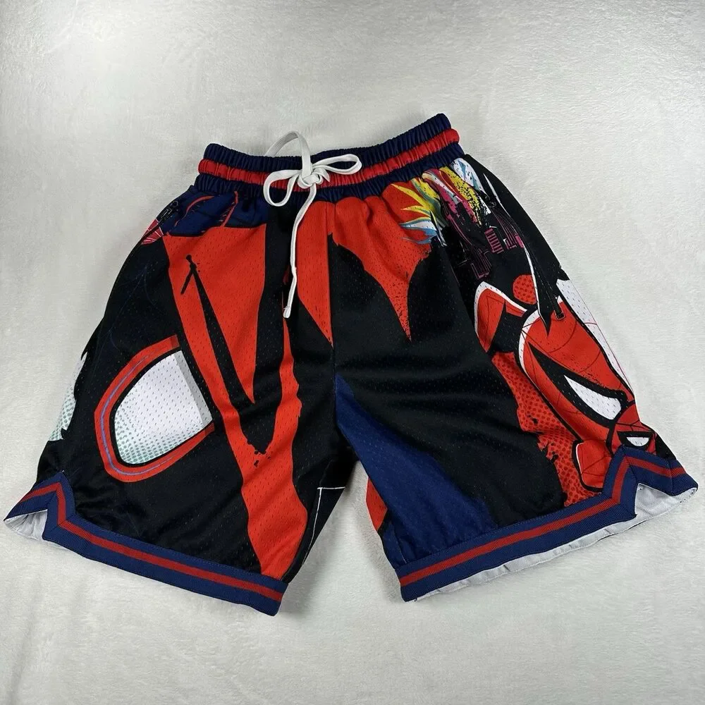 Project X SVNS Spider Man Basketball Shorts Mens Medium Mesh Zip